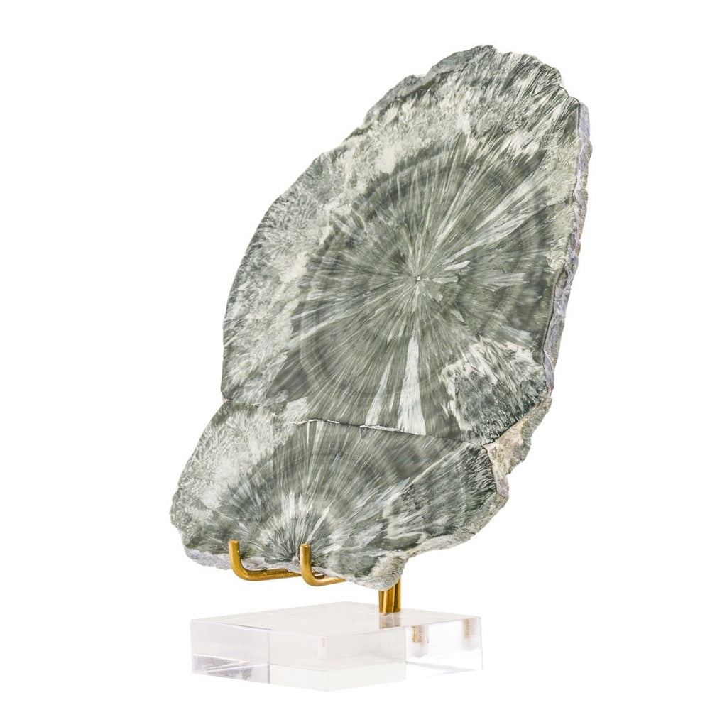 Clinochlore "Seraphinite" 5.1 Inch 184gr Polished Mineral Slice - Irkutsk Region, Siberia, Russia - KKH-345 - Crystalarium