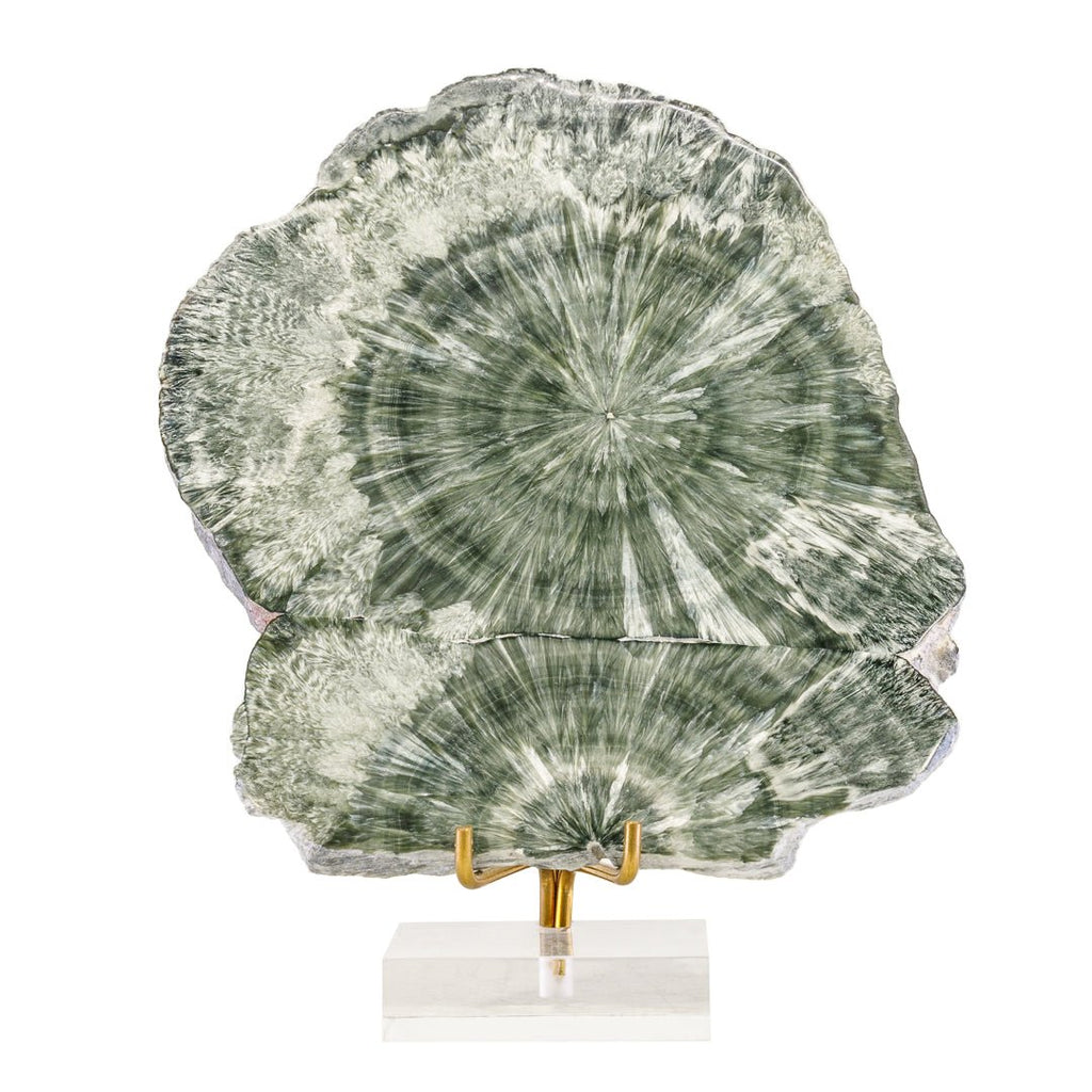 Clinochlore "Seraphinite" 5.1 Inch 184gr Polished Mineral Slice - Irkutsk Region, Siberia, Russia - KKH-345 - Crystalarium