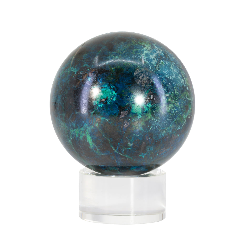 Shattuckite 2.4 inch Polished Crystal Sphere - Congo - CCL-009 - Crystalarium