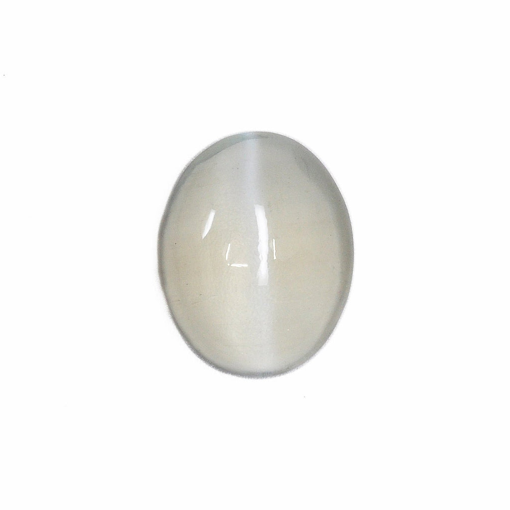 Catseye Sillimanite 19.3mm 19.34 carat Oval Polished Cabochon - 15-012 - Crystalarium