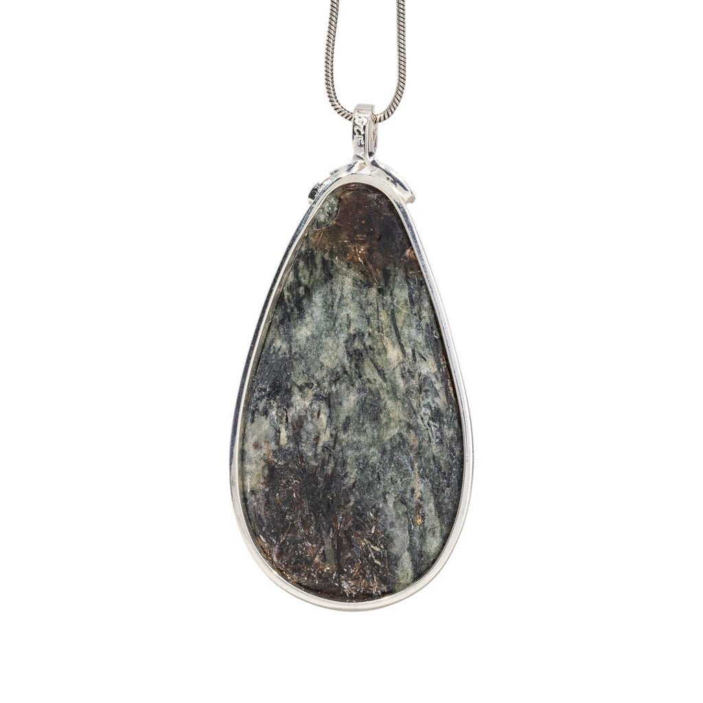 Astrophyllite 17 Carat Cabochon Handcrafted Sterling Silver Pendant - KKO-236 - Crystalarium