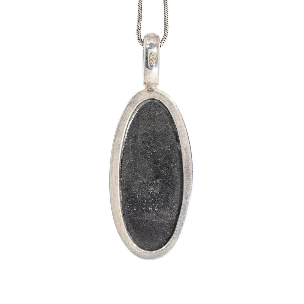 Malachite and Azurite 18.4 Carat Cabochon Handcrafted Sterling Silver Pendant - JJO-163 - Crystalarium