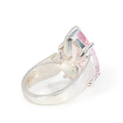 Morganite 10.71 Carat Faceted Sterling Silver Handcrafted Ring - KKO-097 - Crystalarium