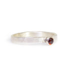 Garnet Stackable Sterling Silver Handcrafted Ring - Ceci Greco Designs - KKW-016 - Crystalarium