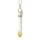 Mango Quartz 43.56 Carat Sterling Silver Handcrafted Natural Crystal Twist Pendant - LLO-029 - Crystalarium