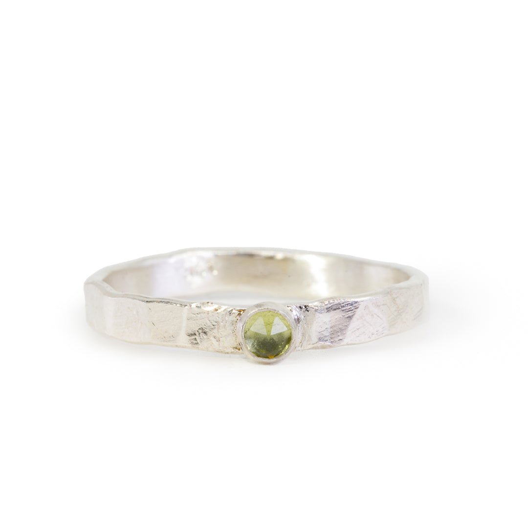 Peridot Stackable Sterling Silver Handcrafted Ring - Ceci Greco Designs - KKW-017 - Crystalarium