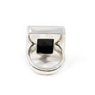 Psilomelane 17.65 Carat Cabochon Handcrafted Sterling Silver Ring - KKO-041 - Crystalarium