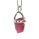 Ruby 13.77 Carat Sterling Silver Handcrafted Natural Crystal Twist Pendant - KKO-230 - Crystalarium