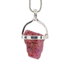 Ruby 13.77 Carat Sterling Silver Handcrafted Natural Crystal Twist Pendant - KKO-230 - Crystalarium