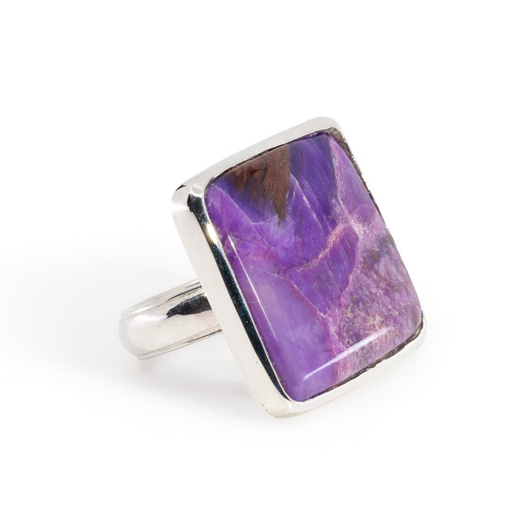 Sugilite 17.83 Carat Sterling Silver Handcrafted Ring - KKO-076 - Crystalarium
