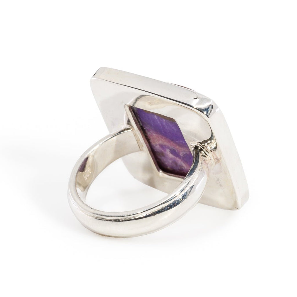 Sugilite 17.83 Carat Sterling Silver Handcrafted Ring - KKO-076 - Crystalarium