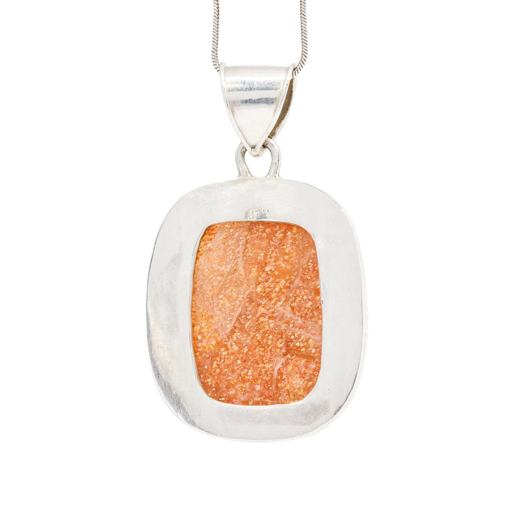 Sunstone 39.76 Carat Cabochon Handcrafted Sterling Silver Pendant - FFO-064 - Crystalarium