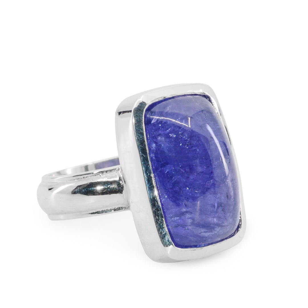 Tanzanite 16.22 Carat Sterling Silver Handcrafted Ring - KKO-003 - Crystalarium