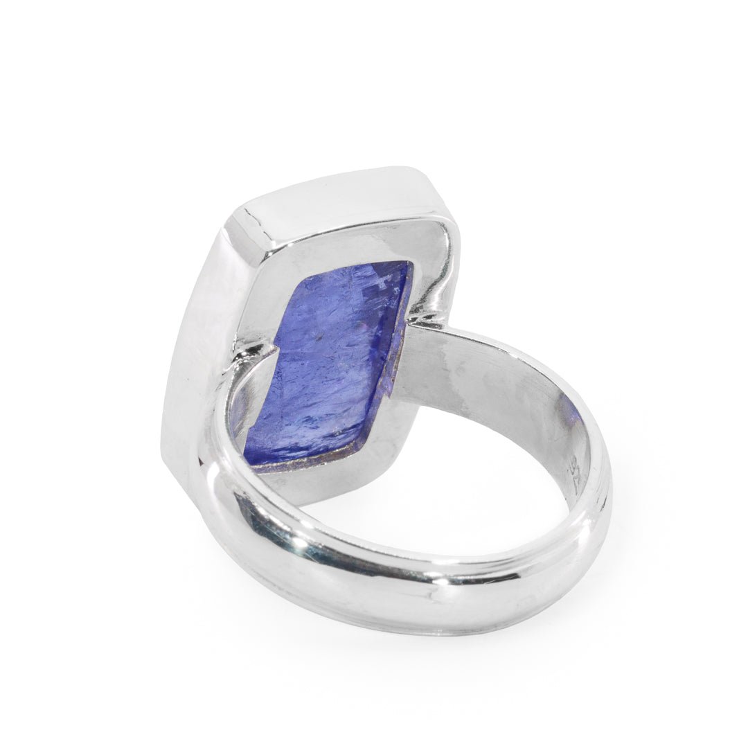 Tanzanite 16.22 Carat Sterling Silver Handcrafted Ring - KKO-003 - Crystalarium