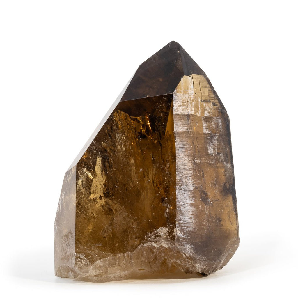 Smoky Citrine with Muscovite 3.3 Inch .65lb Partial Polished Natural Crystal - Brazil - KKH-355 - Crystalarium