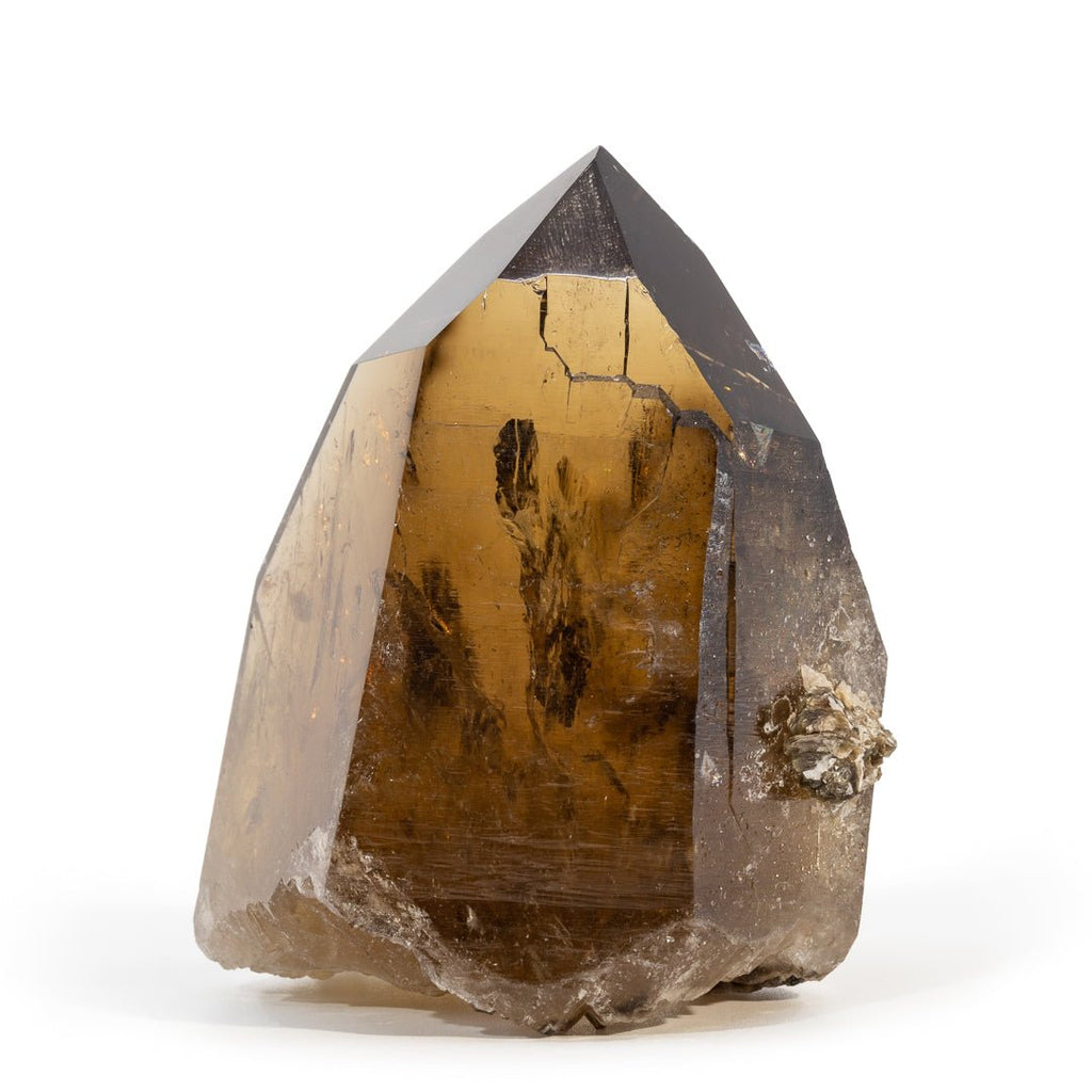 Smoky Citrine with Muscovite 3.3 Inch .65lb Partial Polished Natural Crystal - Brazil - KKH-355 - Crystalarium
