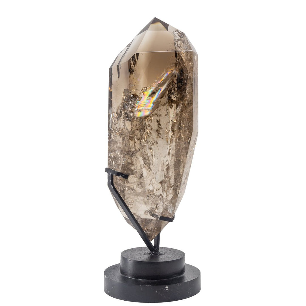 Smoky Quartz 13 Inch 6.9lb Polished Crystal on Stand - Brazil - LLH-012 - Crystalarium