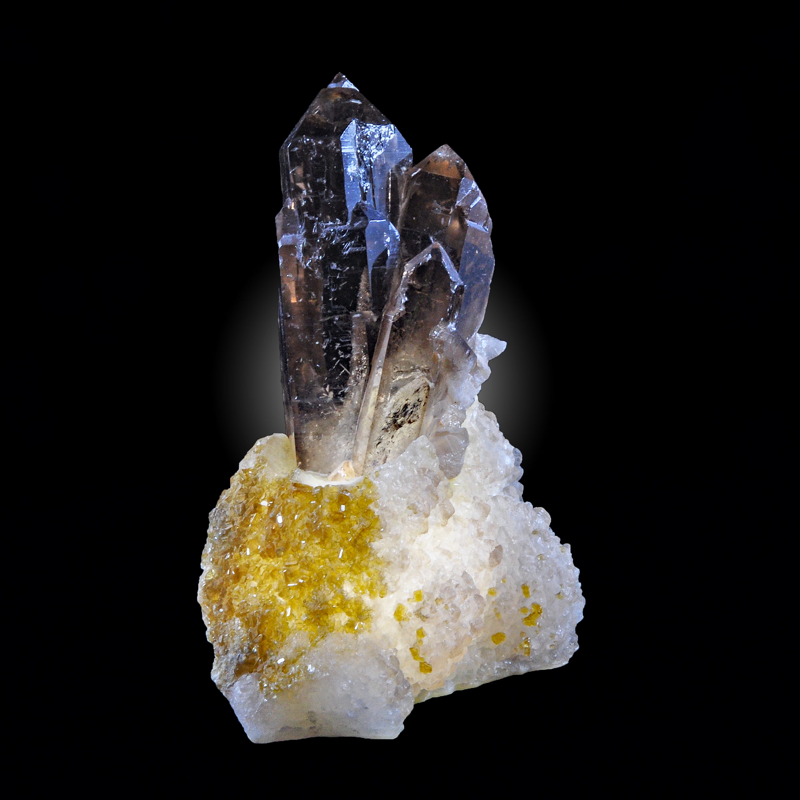 Smoky Quartz Cathedral Crystal on Custom Barite Light Base - ZX-402 - Crystalarium