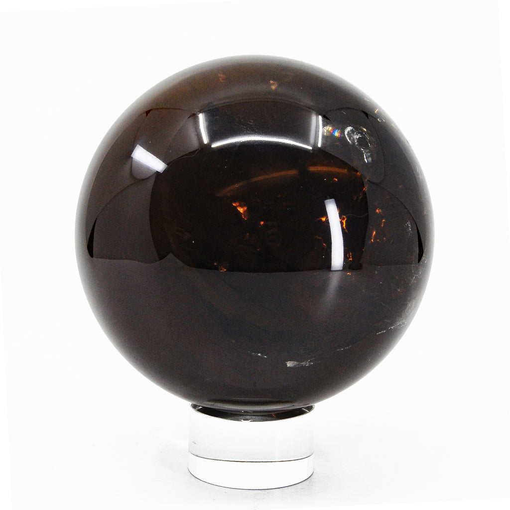 Dark Smoky Quartz 4.1 inch 3.5lb Polished Crystal Sphere - Brazil - XL-180 - Crystalarium