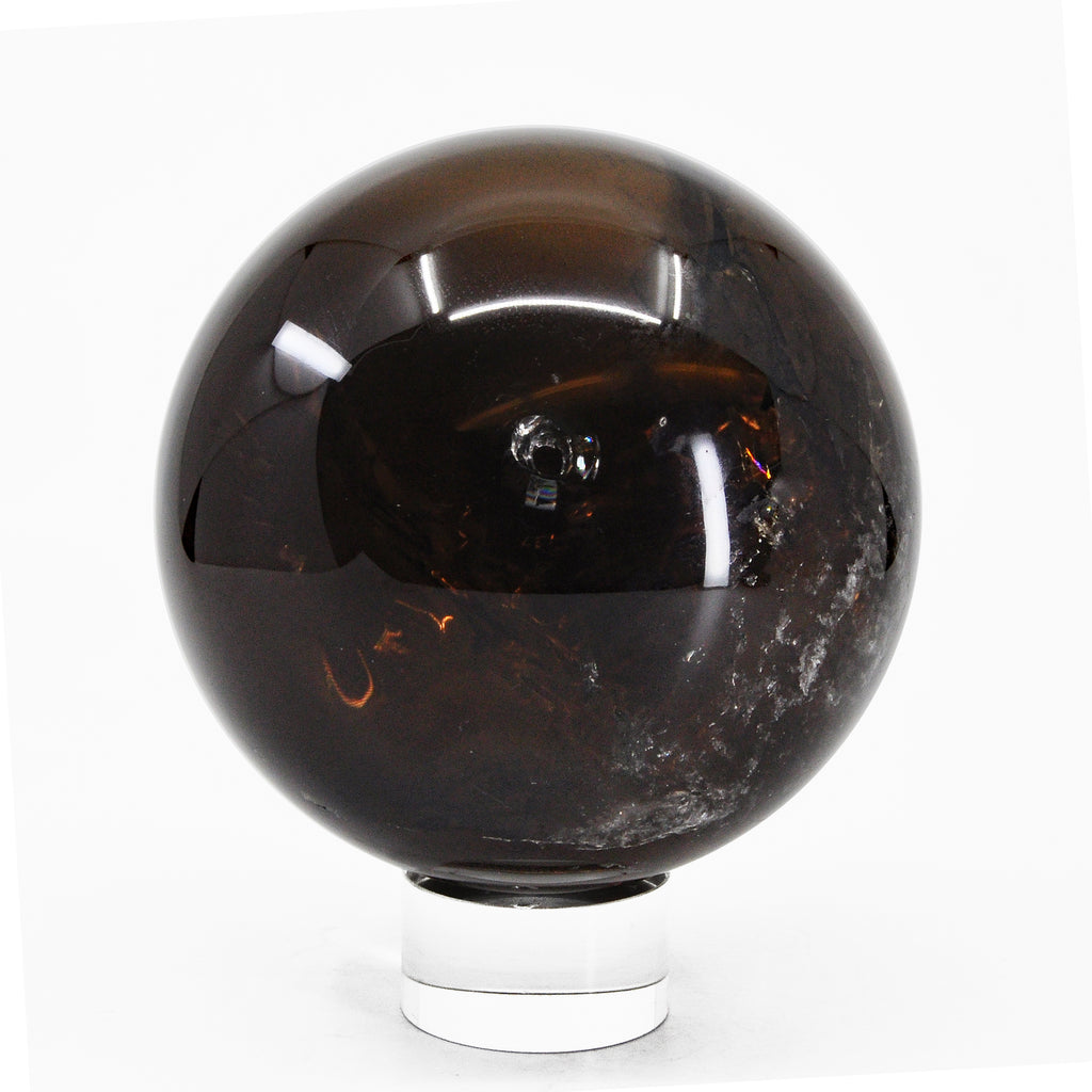 Dark Smoky Quartz 4.1 inch 3.5lb Polished Crystal Sphere - Brazil - XL-180 - Crystalarium