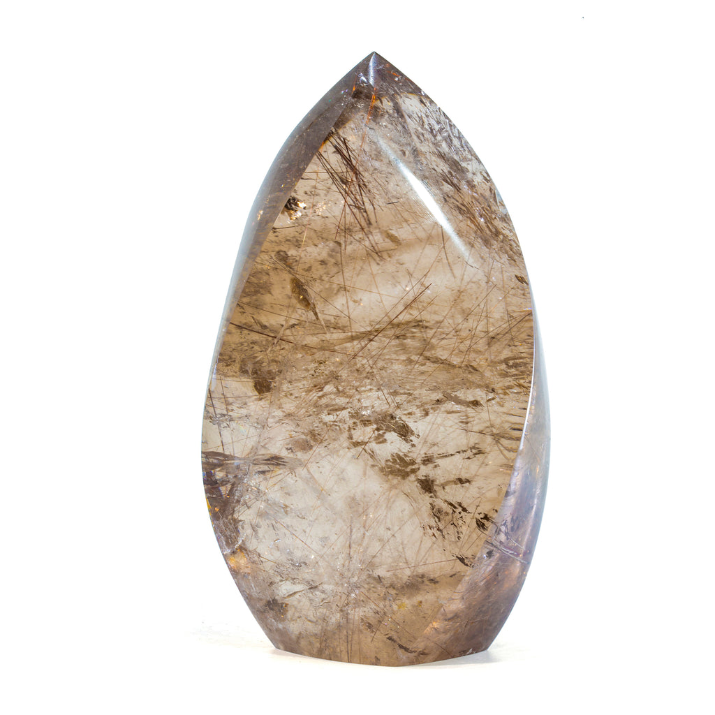 Smoky Rutilated 6.5 inch Polished Crystal Flame - Brazil - HHH-111 - Crystalarium