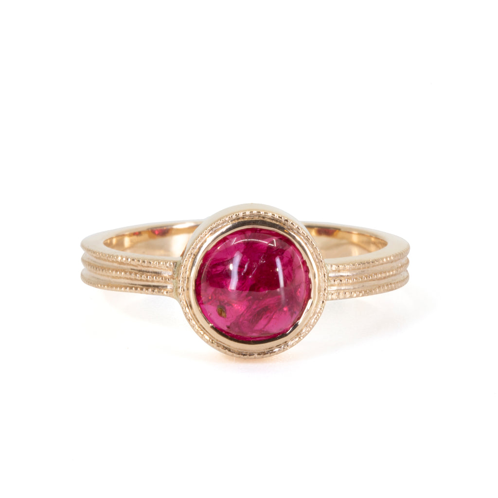 Spinel 2.2 carat Cabochon Handcrafted 14k Ring - HHO-192 - Crystalarium