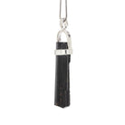 Black Tourmaline 21.84 Carat Sterling Silver Handcrafted Natural Crystal Twist Pendant - LLO-046 - Crystalarium