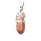 Orange River Quartz 28.04 Carat Sterling Silver Handcrafted Natural Crystal Twist Pendant - HHO-097 - Crystalarium