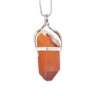 Orange River Quartz 28.04 Carat Sterling Silver Handcrafted Natural Crystal Twist Pendant - HHO-097 - Crystalarium