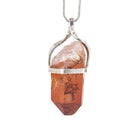 Orange River Quartz 28.04 Carat Sterling Silver Handcrafted Natural Crystal Twist Pendant - HHO-097 - Crystalarium