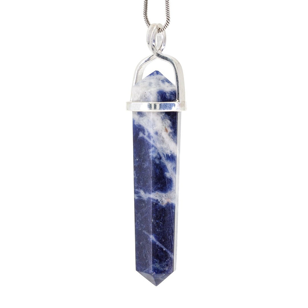 Sodalite 25.87 Carat Sterling Silver Handcrafted Polished Crystal Pendant - KKO-187 - Crystalarium