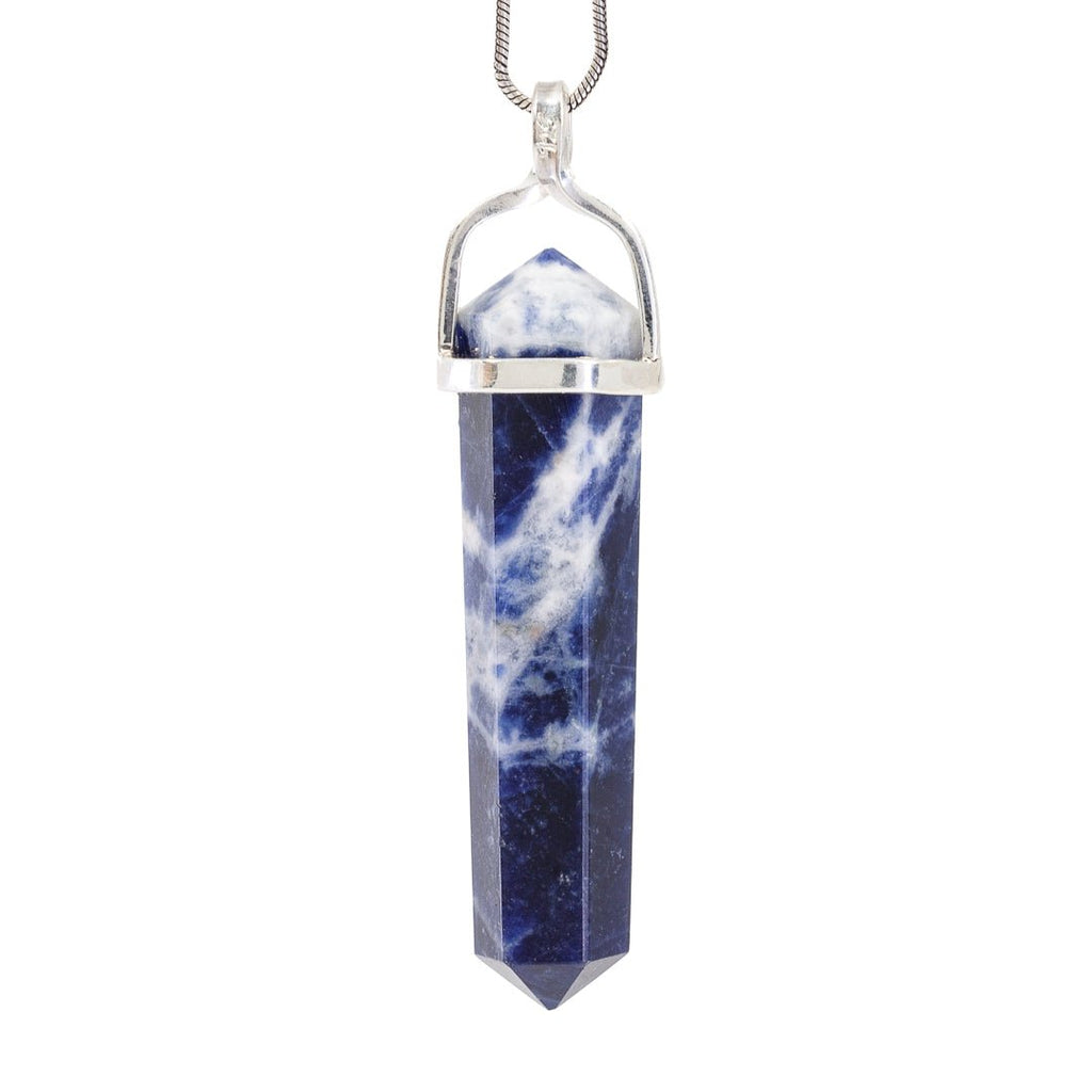 Sodalite 25.87 Carat Sterling Silver Handcrafted Polished Crystal Pendant - KKO-187 - Crystalarium