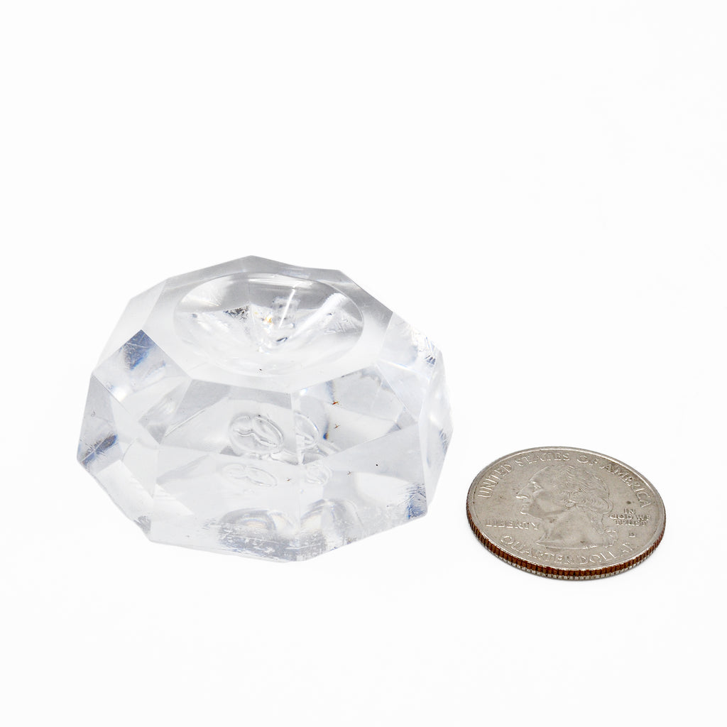 Medium Faceted 8 Sided Lucite Sphere Stand - MD-8 - Crystalarium