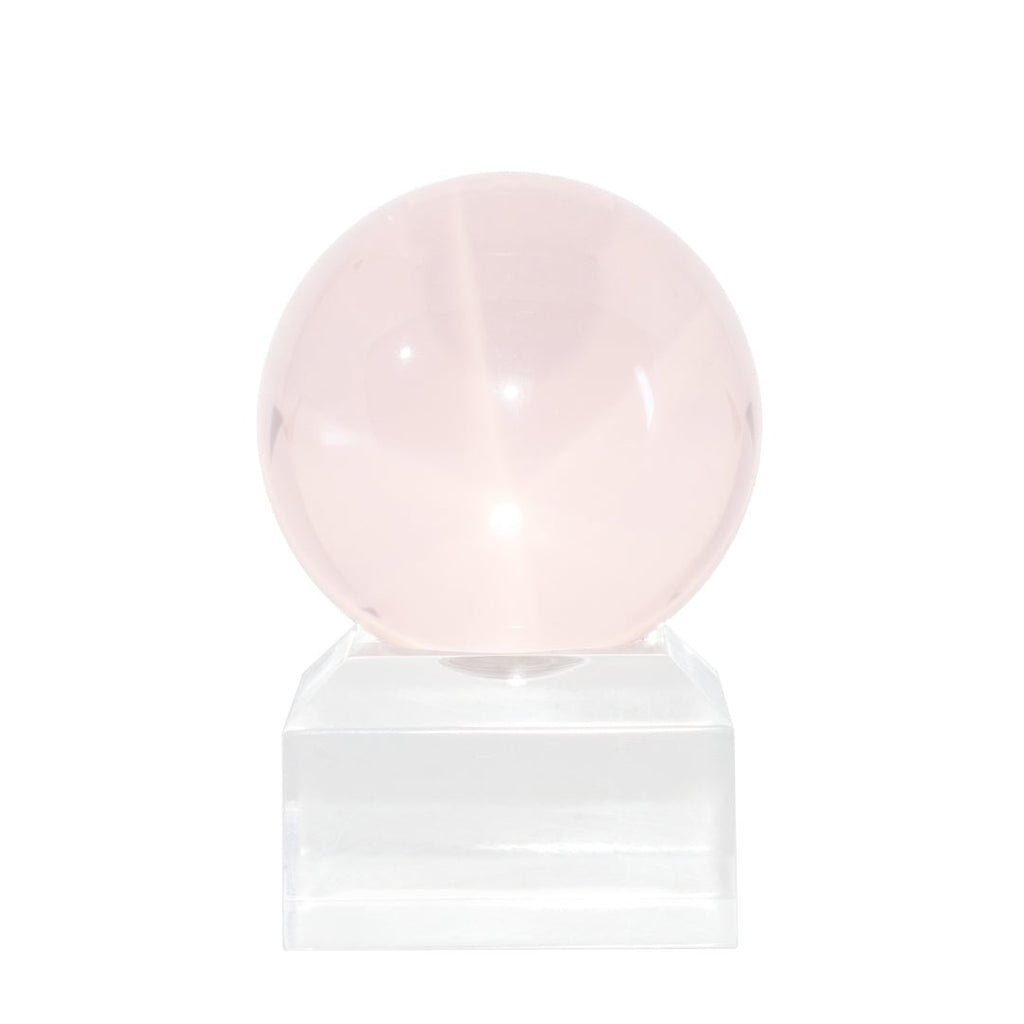 Star Rose Quartz 1.7 Inch 109 Gram Polished Crystal Sphere - Mozambique - KKL-067 - Crystalarium