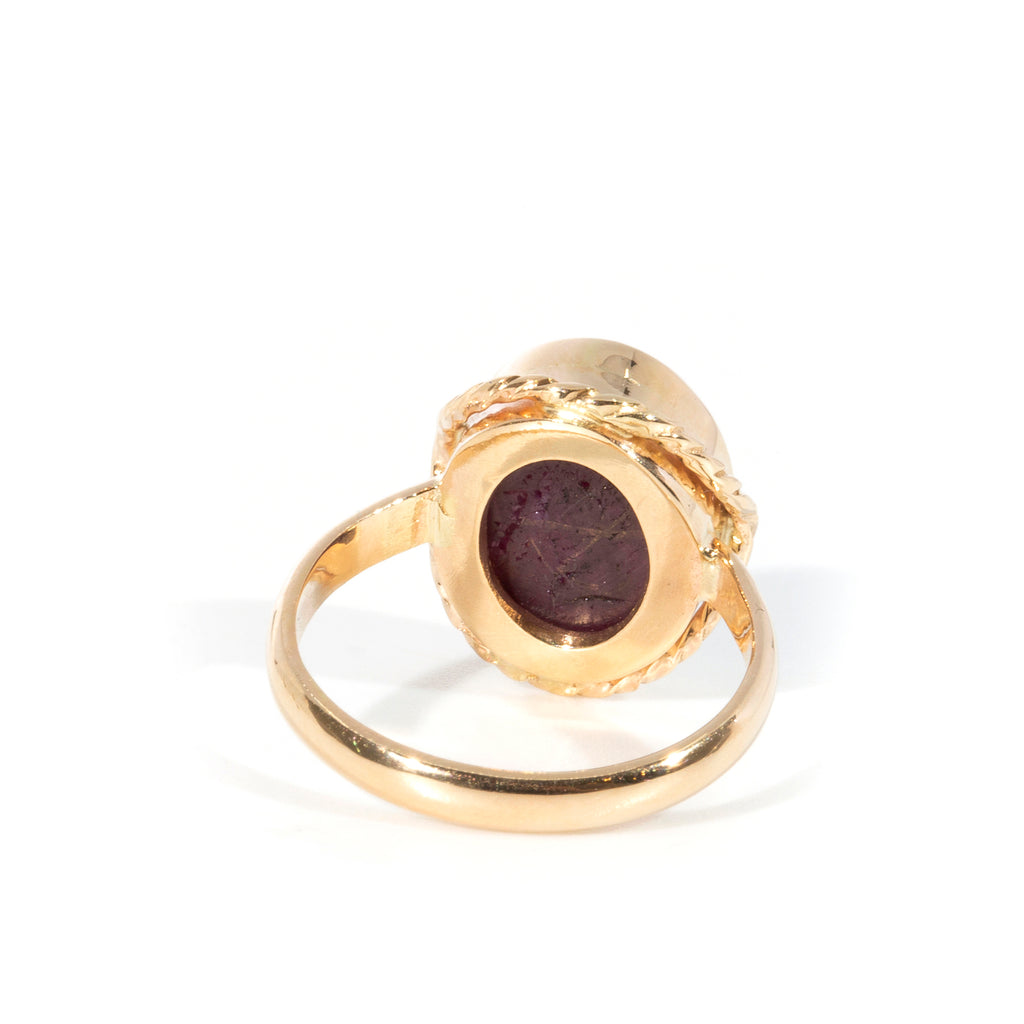 Star Ruby 10.76 carat Handcrafted 14k Ring - HHO-127 - Crystalarium