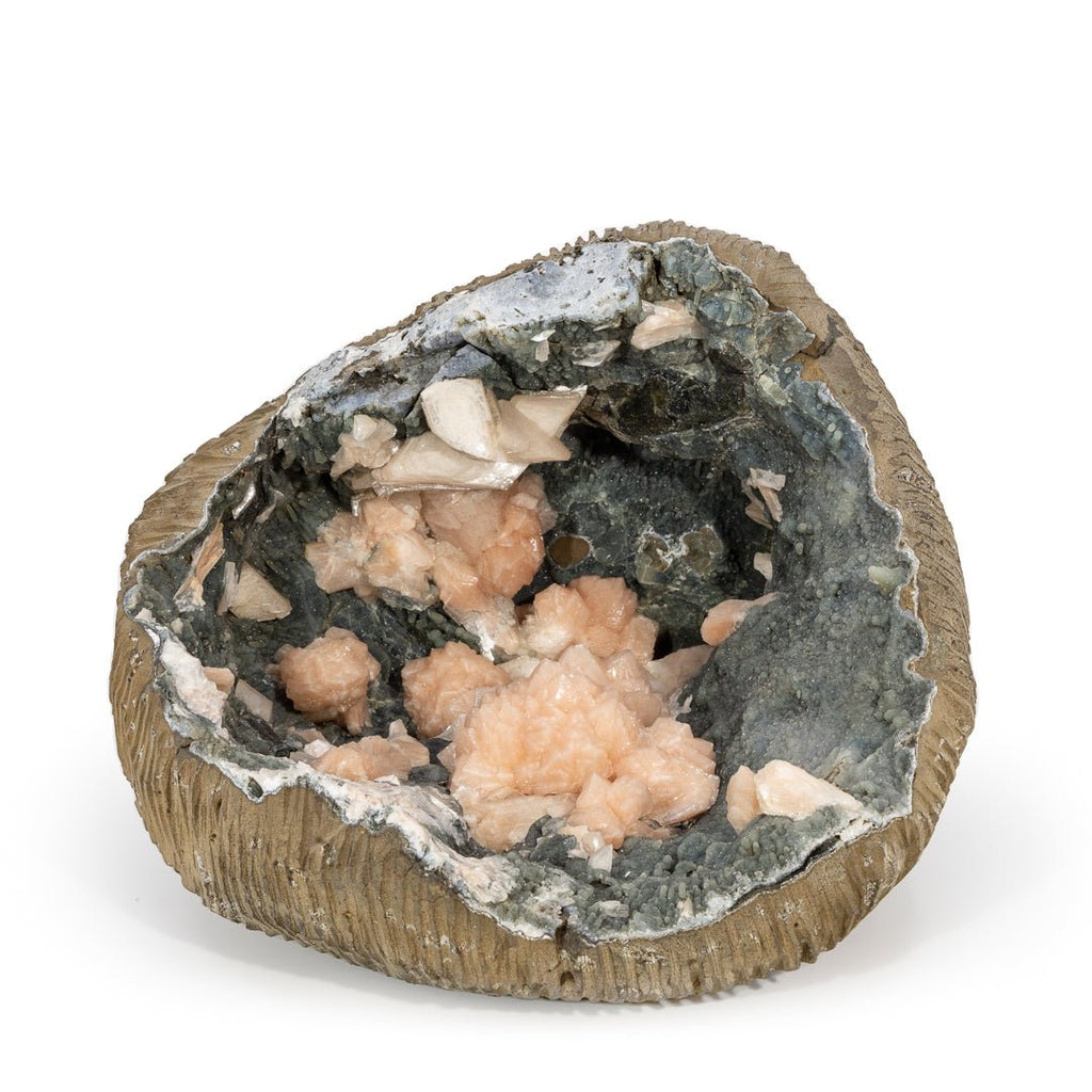Stilbite with Druzy Chalcedony 11.8 Inch 24.2lb Natural Crystal Geode - India - KKX-439 - Crystalarium