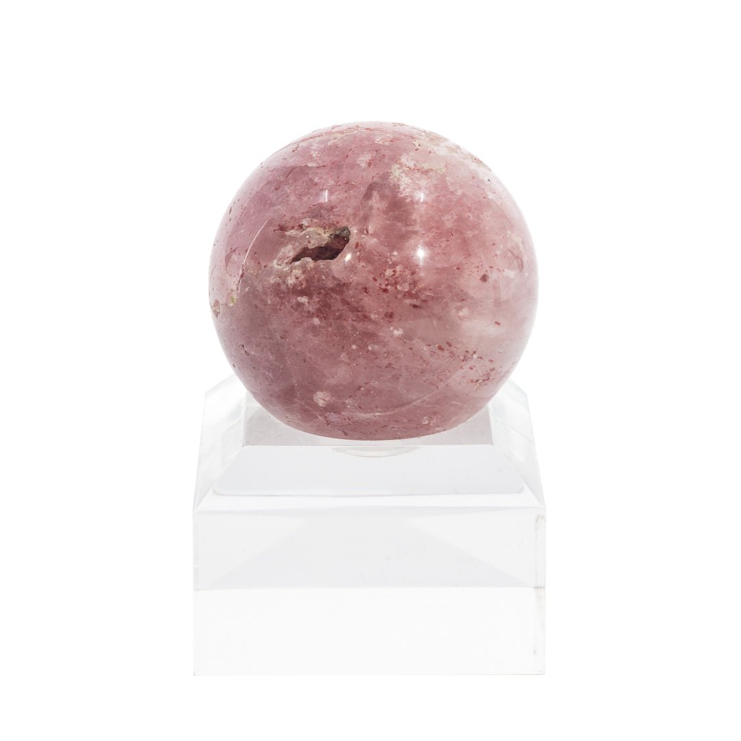 Strawberry Quartz 1.38 Inch 58 Gram Polished Crystal Sphere - Tanzania - DDL-063 - Crystalarium