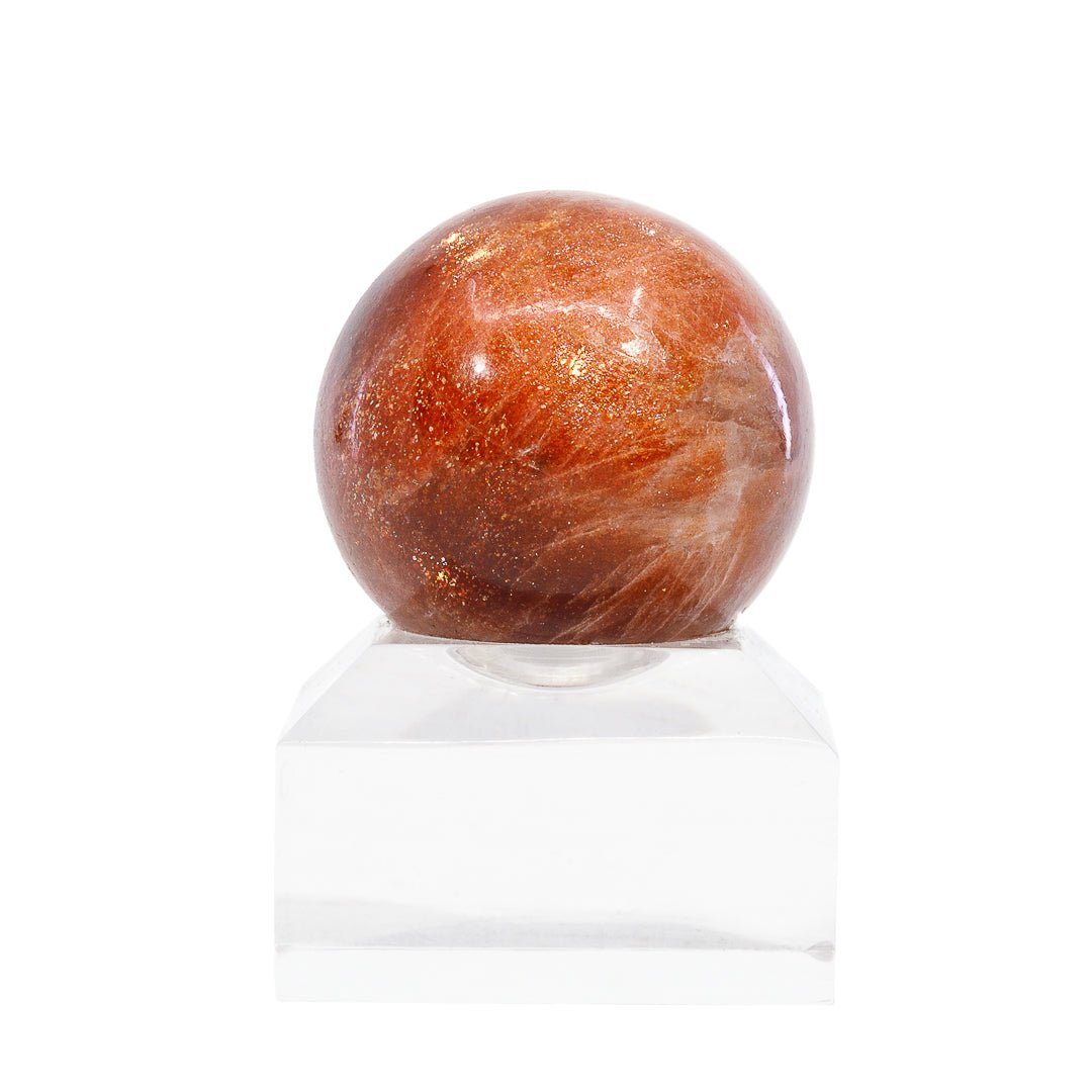 Sunstone 1.3 Inch 59.2 Gram Polished Crystal Sphere - India - KKL-027 - Crystalarium