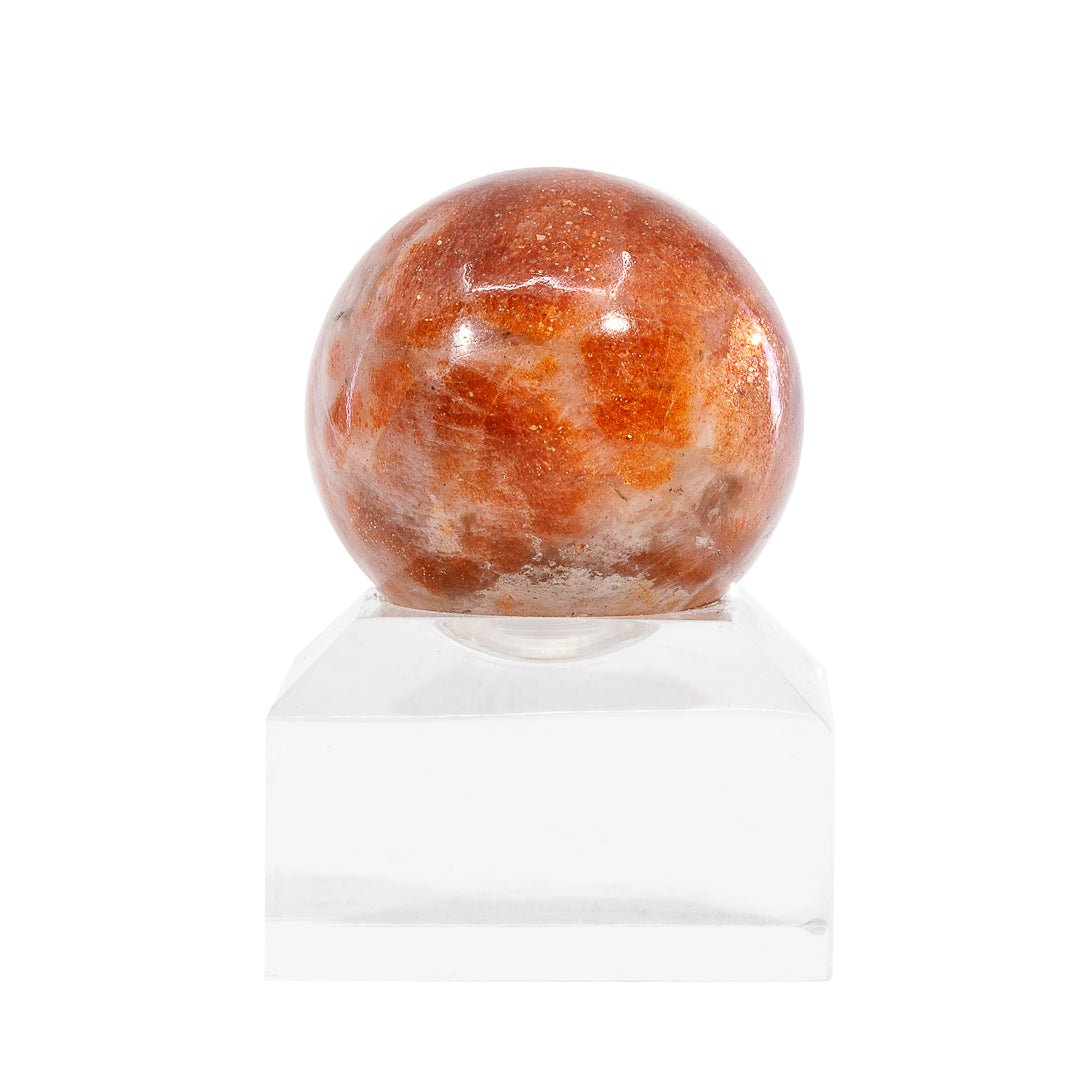 Sunstone 1.3 Inch 56.6 Gram Polished Crystal Sphere - India - KKL-028 - Crystalarium