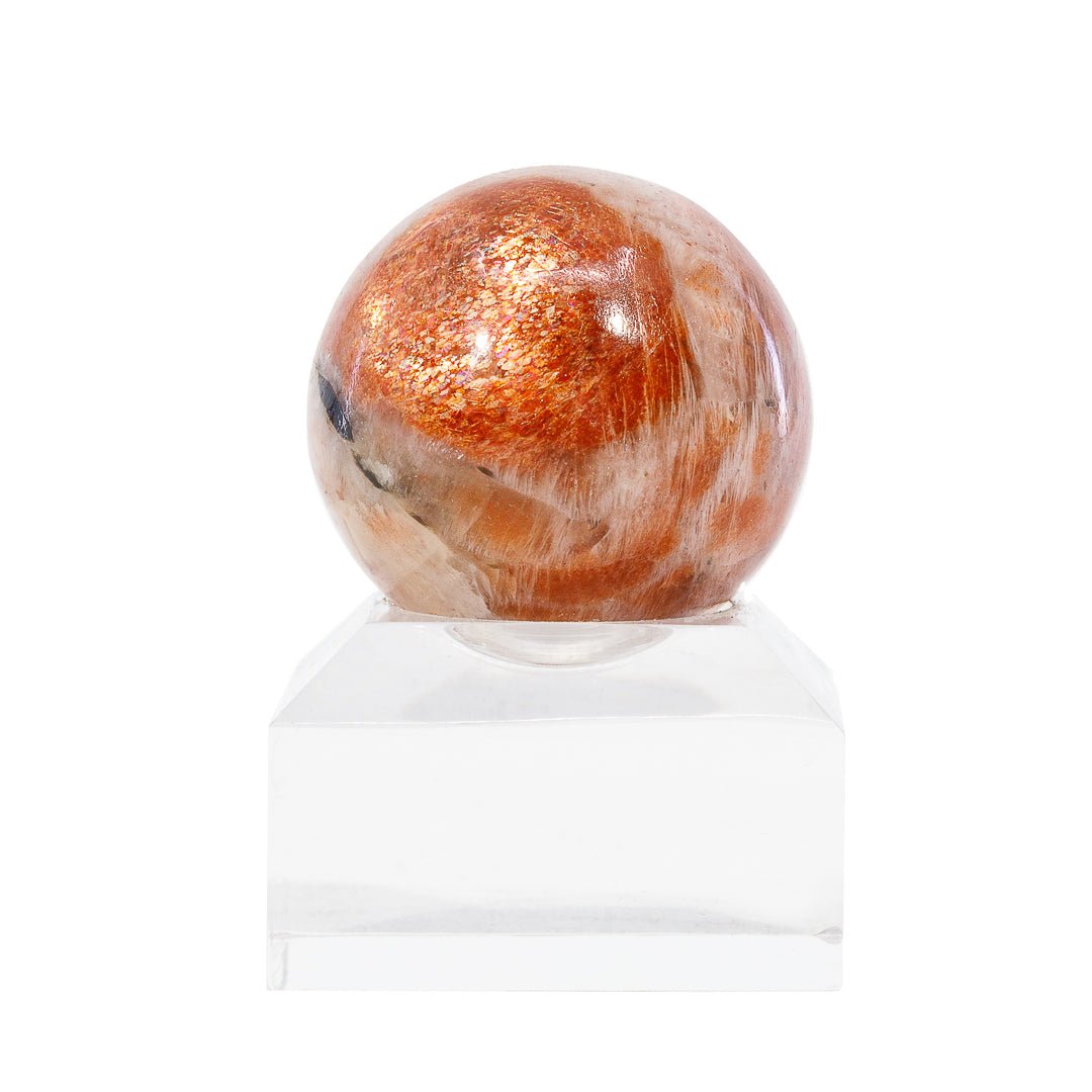 Sunstone 1.3 Inch 56.6 Gram Polished Crystal Sphere - India - KKL-028 - Crystalarium