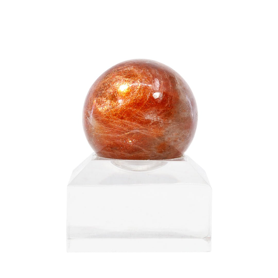 Sunstone 1.2 Inch 43.8 Gram Polished Crystal Sphere - India - KKL-029 - Crystalarium