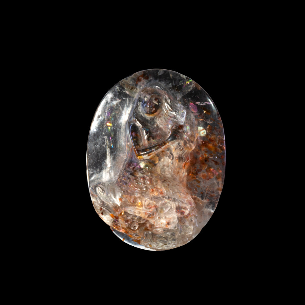 Sunstone 29ct 25.95mm Natural Gemstone Mermaid Carving - JJF-002 - Crystalarium