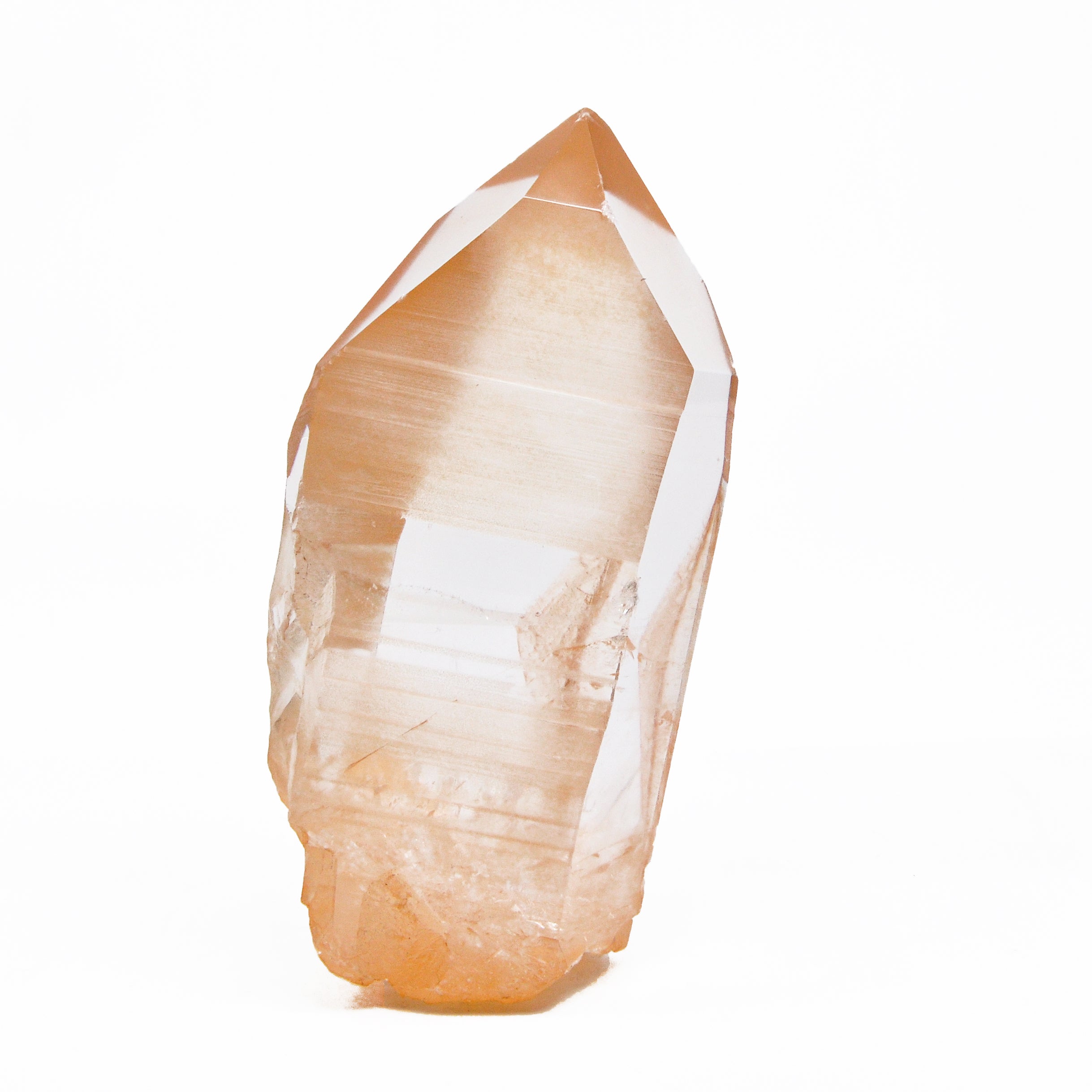 Tangerine Quartz with Iron 4.8 inch Partial Polished Crystal Point - Brazil - BBX-056 - Crystalarium