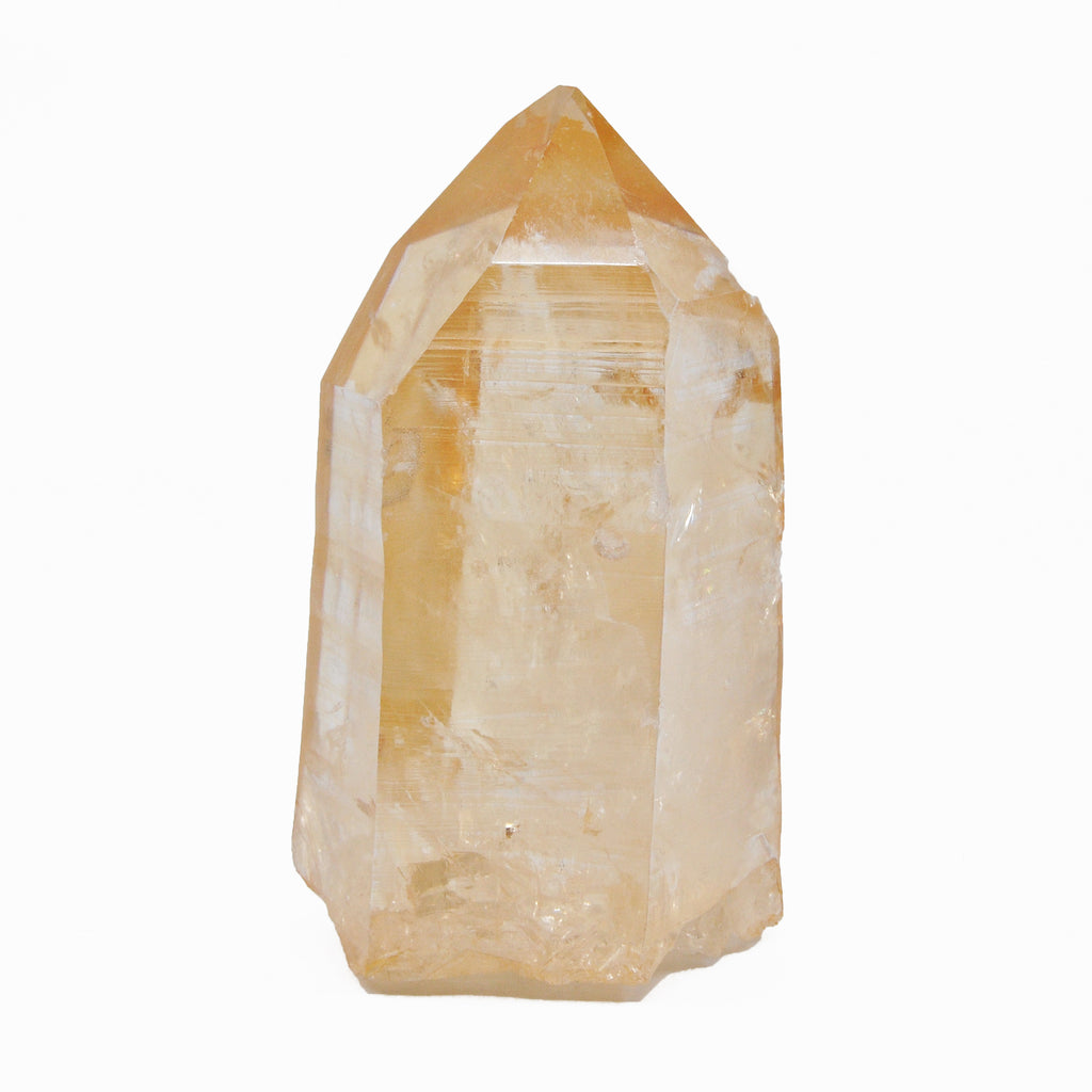 Tangerine Quartz 4.8 inch 1.58lb Natural Crystal Point - Sapo Mine, Brazil - XX-566 - Crystalarium