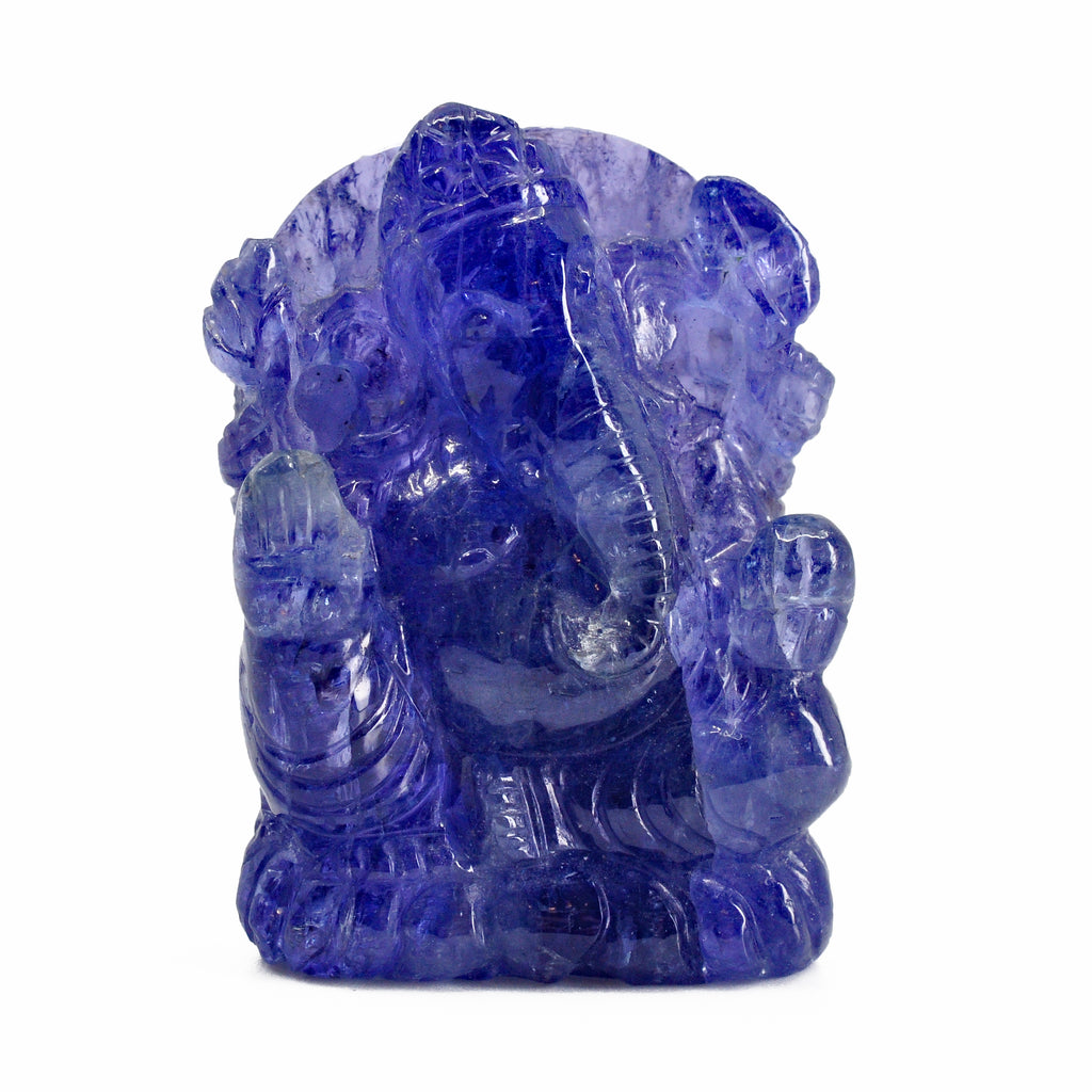 Tanzanite 33.65mm 103ct Ganesh Gemstone Crystal Carving - CCF-009 - Crystalarium