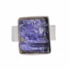 Rugged Tanzanite 12.89ct Handcrafted Sterling Silver Gemstone Ring - CCO-175 - Crystalarium