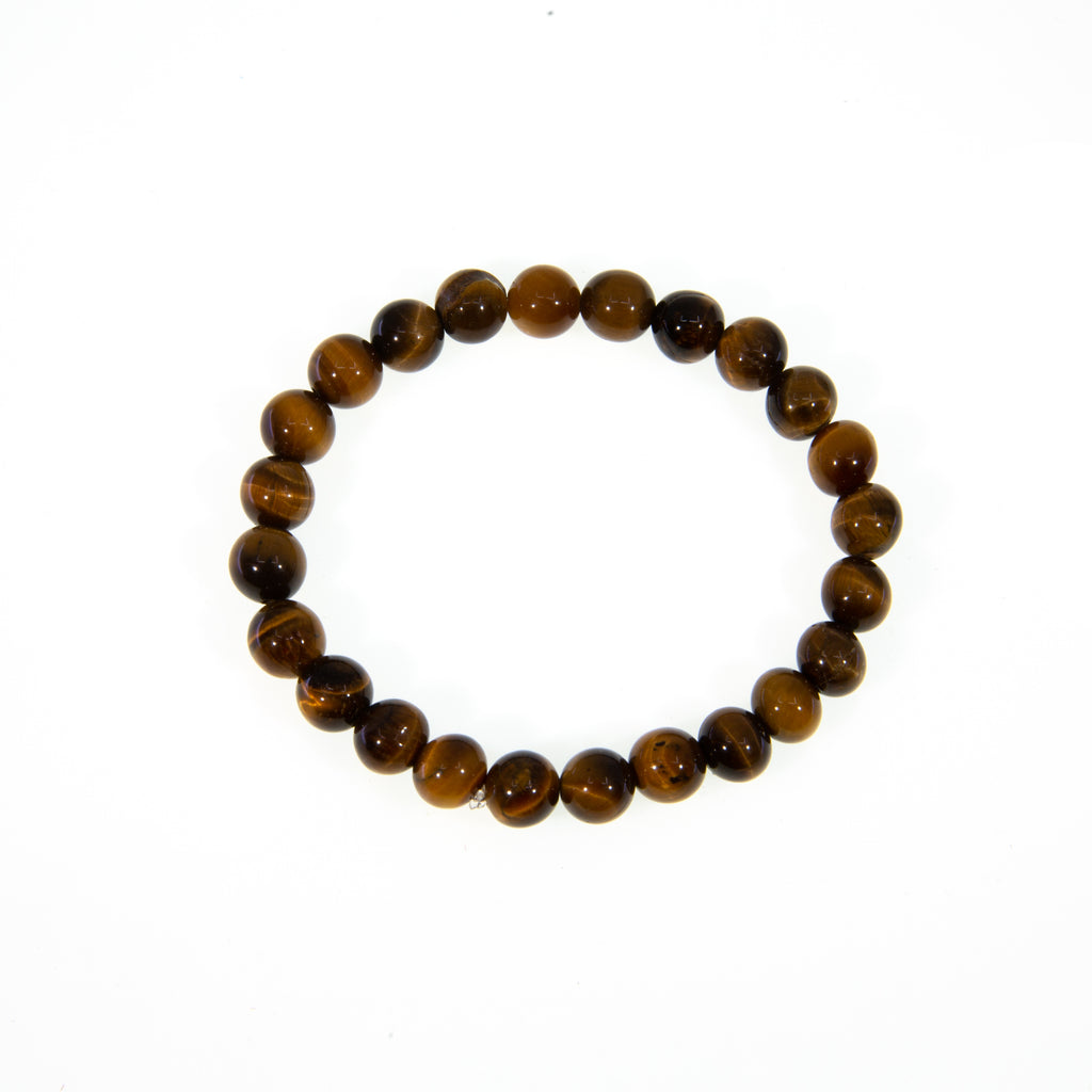 Tigers Eye 8-9mm Beaded Bracelet - JJW-036 - Crystalarium