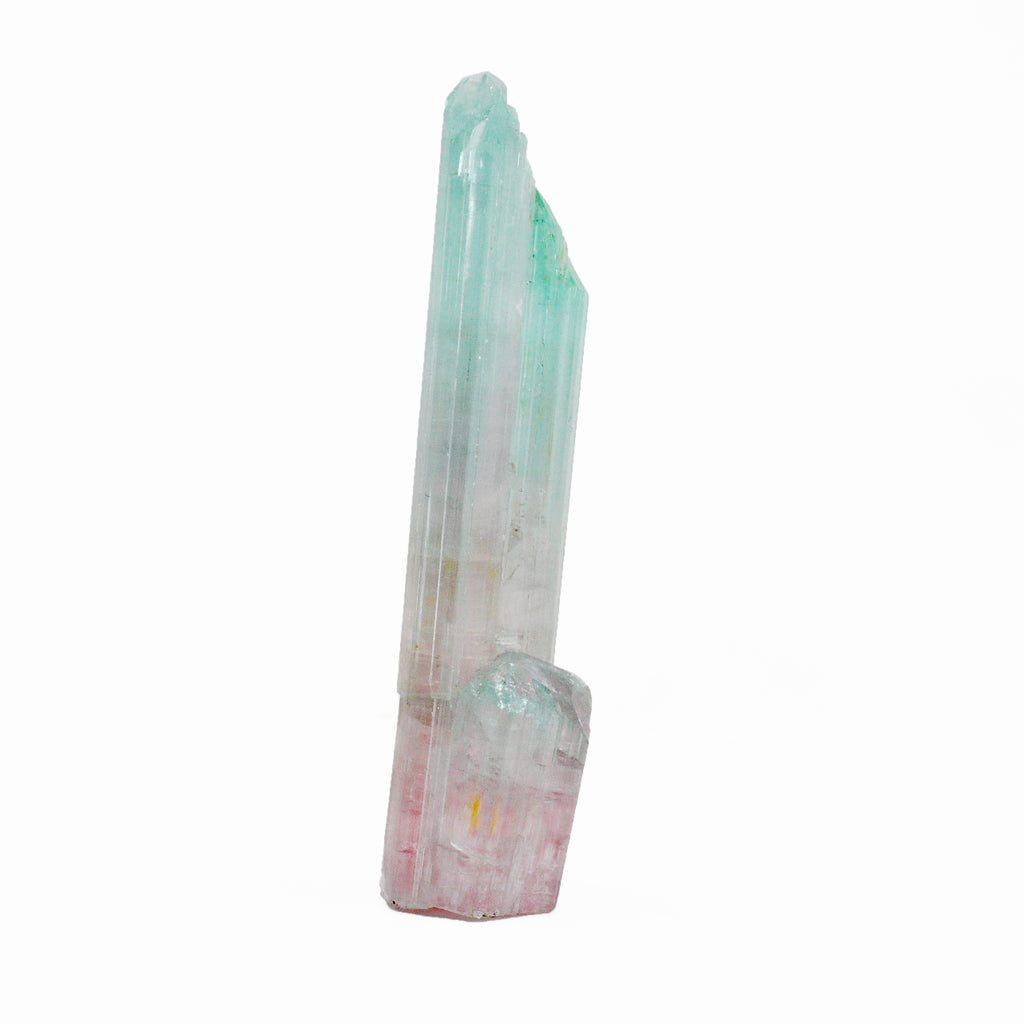 Pastel Pink and Green Tourmaline 3.1 inch 37 grans Natural Bi-color Gem Crystal - FFX-411 - Crystalarium