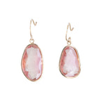 Pink Tourmaline 20.16 carat Handcrafted 14k Earrings - EEO-064 - Crystalarium