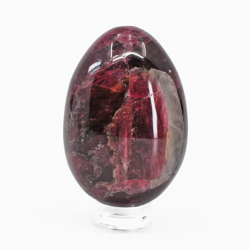 Rubellite Tourmaline 1.94 inch 86.7 grams Polished Crystal Egg- Russia - CCL-154 - Crystalarium